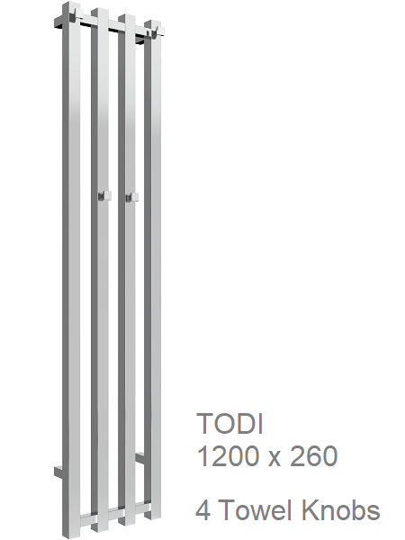 Reina Todi Chrome Towel Rail 1200 x 260mm